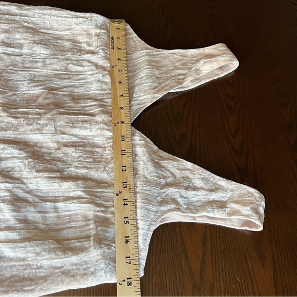 Loft Crushed Velvet Blush Swing Dress Size 6 - Picture 8 of 12